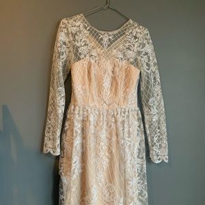 Lace overlay dress
